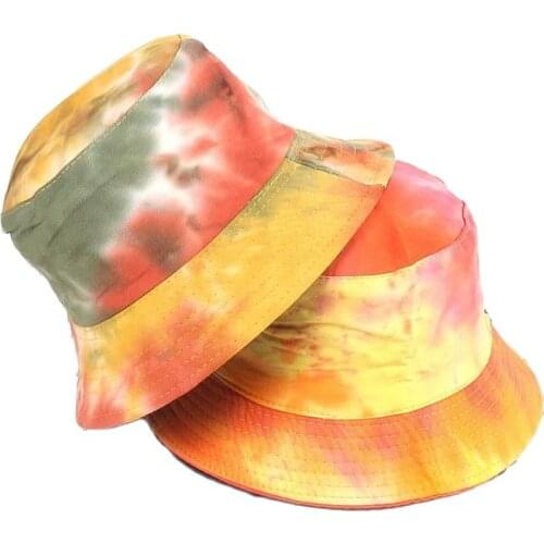 2019 Cotton Color graffiti print Bucket Hat Fisherman Hat outdoor travel hat Foldable Sun Cap Hats for Men and Women 560
