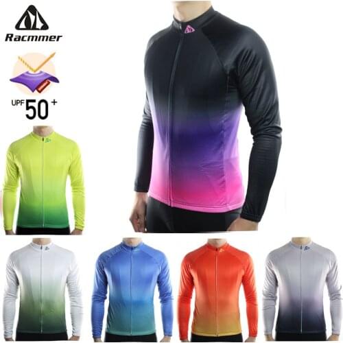 Racmmer 2020 Long Sleeve Pro Cycling Jerseys Men Mtb Clothing Bicycle Maillot Equipacion Ciclismo Sportwear Bike Clothes #CX-17