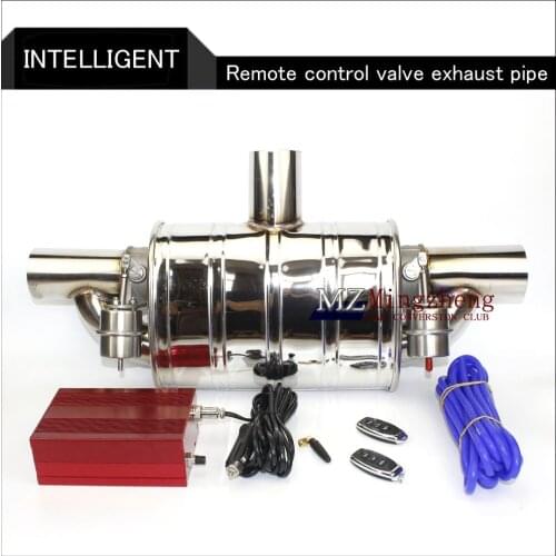 2.5" Exhaust System Stainless Steel T Pipe Electric Exhaust CutOut Out Valve With Electronic Remote Control Switch exhaust pipe