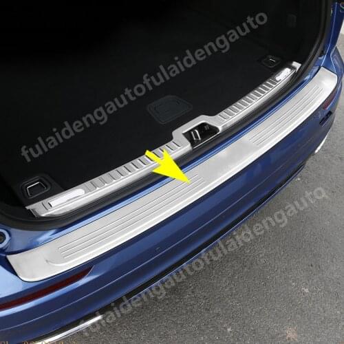 For Volvo XC60 2018-2019 stainless steel Outer Rear Bumper Stainless Steel Protector Guard Trim Cover Car Styling Accessories