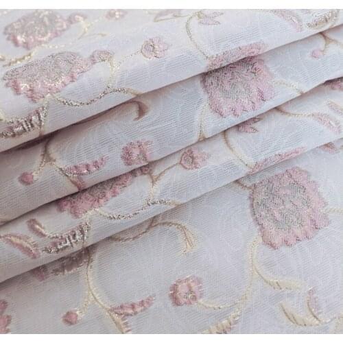 Jacquard Fabric Metal Wire Three-dimensional Flower Supply Spring Autumn New Fashion Dress Childrens Wear Material by Meter