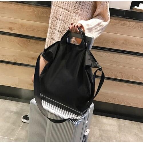 Womens Shoulder Bag Handbags Mini Black Canvas Large Waterproof Duffle Bags Female Crossbody Travel Weekend Bag New