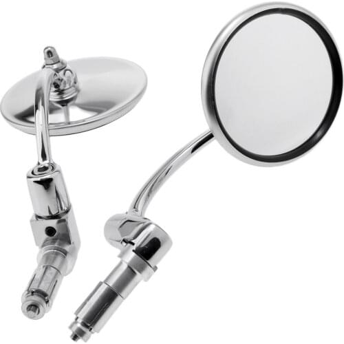 1 Pair Universal Aluminum Alloy Motorcycle Handlebar Rearview Mirrors Motorcycle Adjustable Mirror CNC 7/8 Inch Silver Dropship