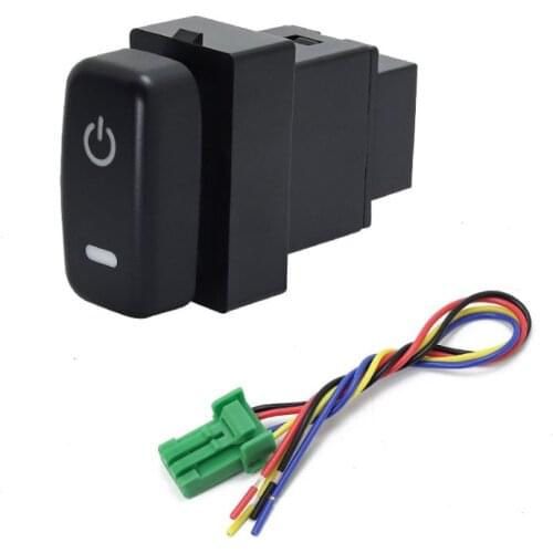 1PC 12V red LED DRL Battery power supply Steering Sheel fan Switch Button For Mitsubishi Outlander 2006-2012