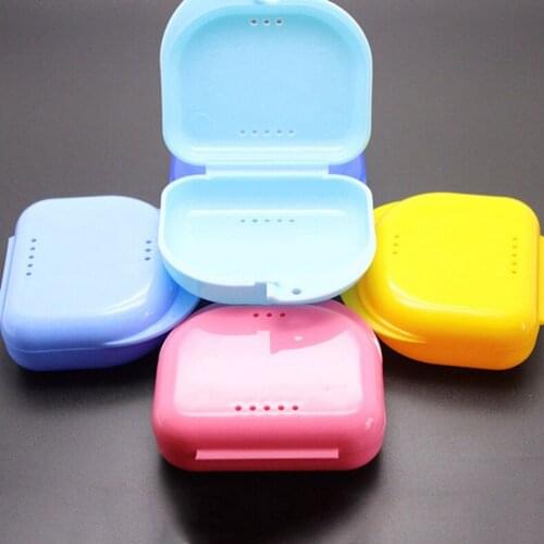 1PC Dental Orthodontic Retainer Denture Storage Mouthguard Container Case Box Hot Denture Boxes Wholesale