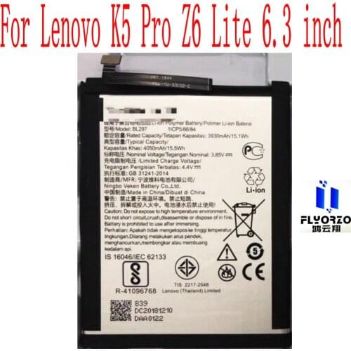 Brand new High Quality 4050mAh BL297 Battery For Lenovo K5 Pro Z6 Lite 6.3 inch Mobile Phone