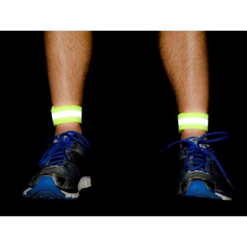 2 Pcs/Set Outdoor Sports Bicycle Night Running Bike Safety Reflective Arm Band Belt Reflective Material Arm reflective strip