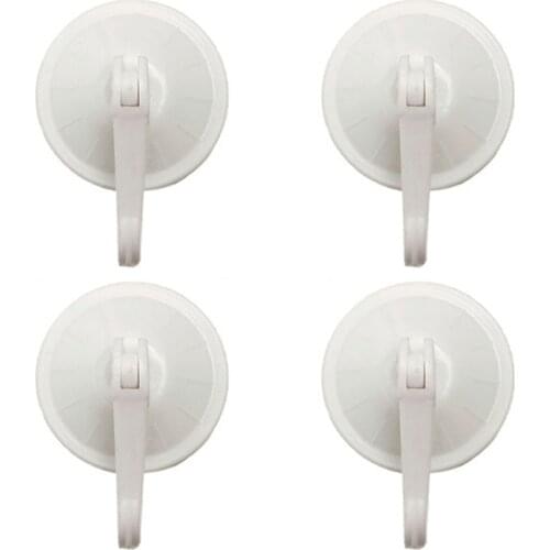 4Pcs 5.5cm Round Strong Vacuum Plastic Holder Suction Cup Seamless Hook Hanging Removable Bathroom