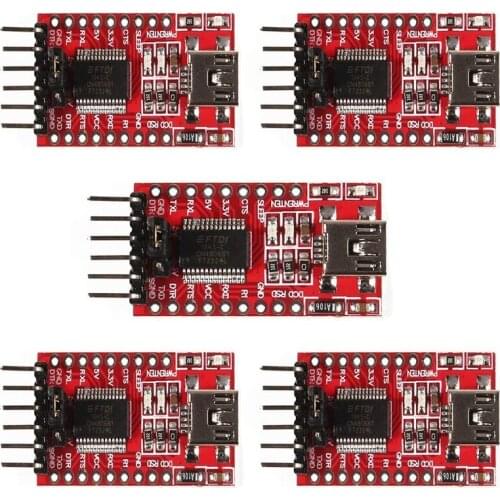 5pcs/lot FT232RL FTDI Mini USB To TTL Serial Converter Adapter Module 3.3V 5.5V For Arduino New