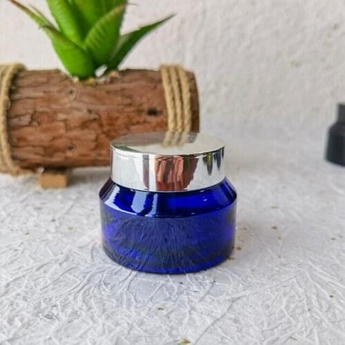 5Pcs 15g 30g 50g Glass Cosmetics Jars Makeup Box Nail Art Storage Pots Container Samples Lotion Face Cream Bottles Free Shipping