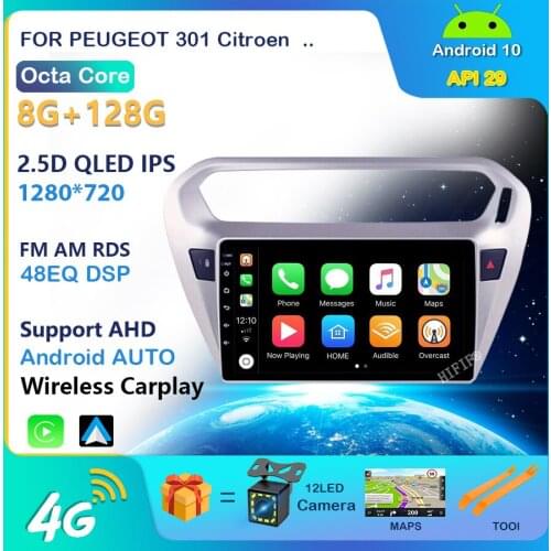 2 Din Android 10 Car Multimedia Player 9 Inch GPS WIFI Autoradio For Citroen C4 C-Triomphe C-Quatre 2004 -2009 Pallas Head Unit