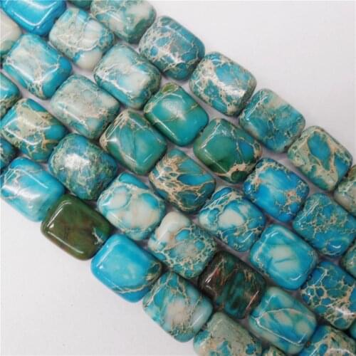 1 Strand 10x8x4mm Blue And Brown Gold Sea Sediment Jasper & Pyrite Oblong Loose Beads DIY Jewelry Making 15.5Inch M398