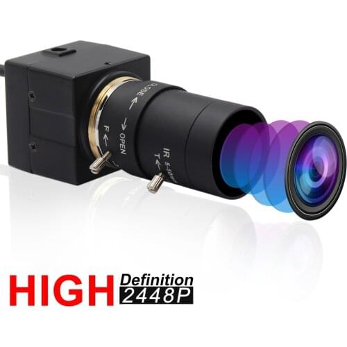 ELP 8 megapixel Sony IMX179 CCTV USB box camera with 5-50mm varifocal lens Rolling shutter video camera