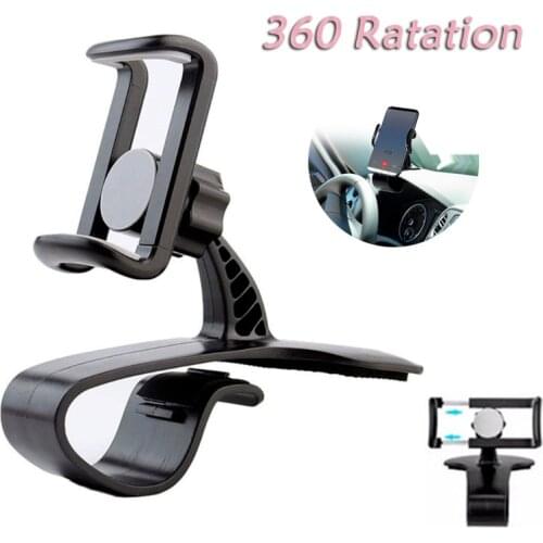 Dashboard Mount Car Phone Holder Spring Snaps Stand 360 Rotation Adjustable Phone Bracket for Xiaomi Huawei IPhone
