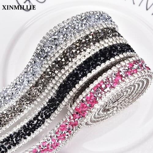 Free ship,wedding crystal rhinestone banding trimming,1/2/5 yards/lot,fancy bridal dress trim,wedding cake chain decorative DIY