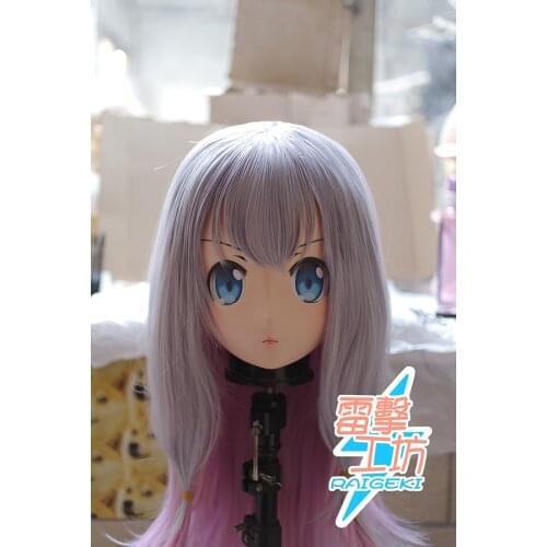 RAIGEKI MAKS 90) Resin 2/3 Head Crossdresser BJD DOLL Kigurumi Anime Izumi Sagiri Cosplay Mask