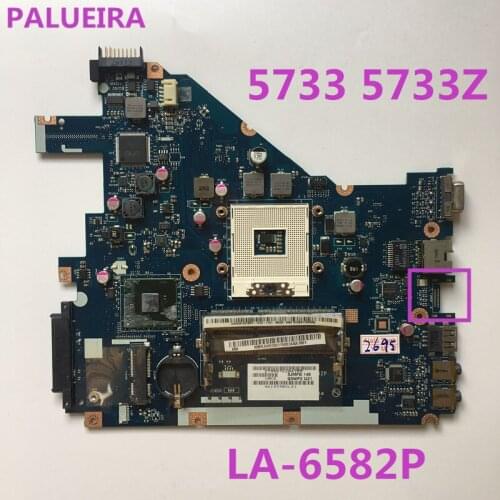 PALUBEIRA For Acer aspire 5733 5733Z Laptop Motherboard MBRJY02002 PEW71 LA-6582P No HDMI HM55 UMA DDR3