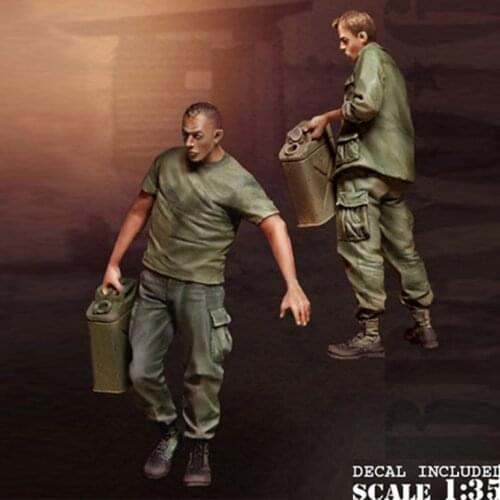 1:35 scale die-cast resin war scene model resin modern warfare 2 people white model free shipping 35640