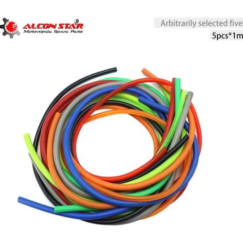 Alconstar 5 pcs Motorcycle Hose 1M Petrol Fuel Line Hose Gas Oil Pipe Tube Nylon Soft For Moto Dirt Bike Honda Suzuki Yamaha