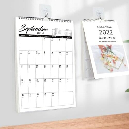 2022 Wall Calendar DIY Daily Schedule Monthly WorkNote Schedule Calendar Agenda Planner Calendar Ofiice Supplies Decor 43*29cm
