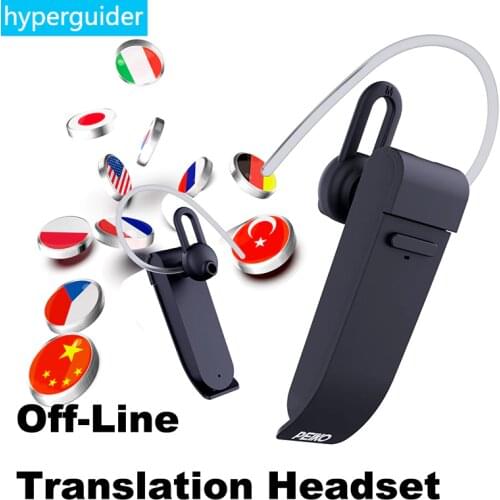 2021 Peiko Translator Earphone Wireless business earbuds Bluetooth Off line Translate Headset Backend Translation AI assistant