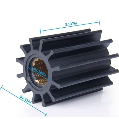 Water Pump Impeller Neoprene for Yanmar 119574-42550 Johnson 09-821B 12 Spline