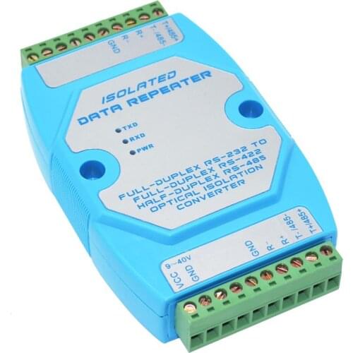 Industrial grade RS-485/432 optical isolation repeater Signal amplifier extender 485 to 422 converter