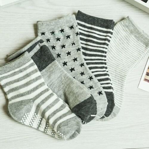 12 Pairs Baby Toddler Kid Sock Boy Girl Non Skid Anti Slip Knit Ankle Grip Sock P31B