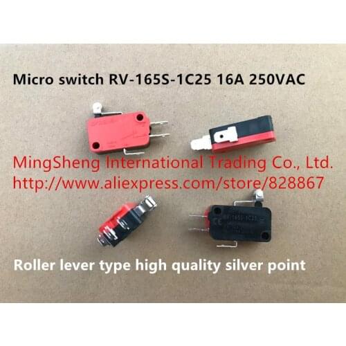 Original new 100% micro switch RV-165S-1C25 16A 250VAC roller lever type high quality silver point