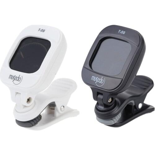 Musedo T-5S High Quality Rotatable LCD Portable Mini Electronic Digital Clip-on Tuner for Guitar Chromatic Bass Ukulele Violin