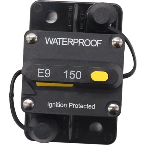 Circuit Breaker Car Fuses 12 V-48 V 30A/40A/50A/120A/140A/150A With Manual Reset Stereo Audio Inline Fuse Overcurrent Protector