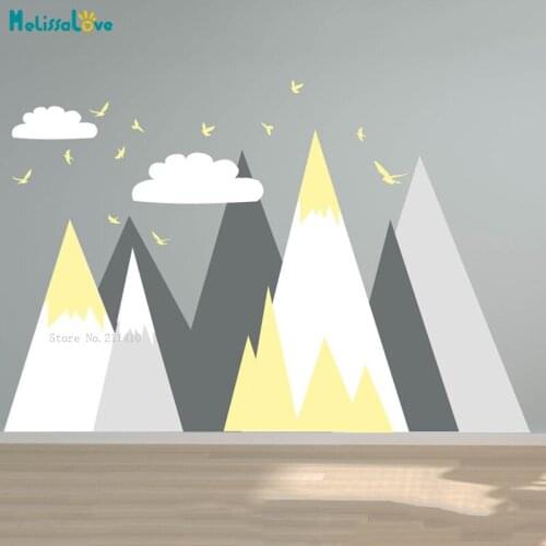 Peel and Stick Mountain Wall Decals Vinyl Home Decor Kids Babys Room Stickers Nursery Removable DIY Poster YT5950