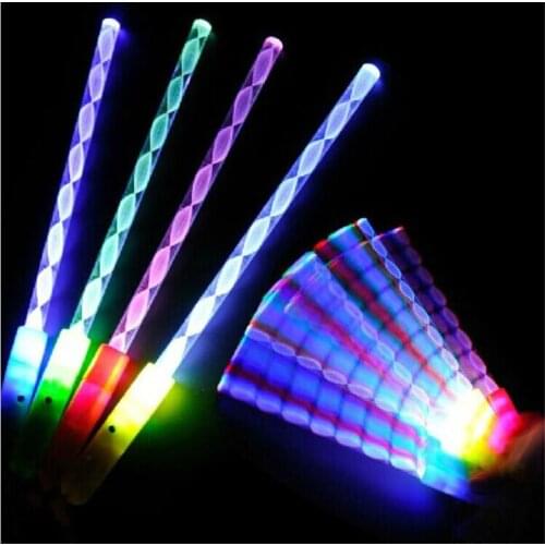 New Styles LED Cheer Rave Glow Sticks Acrylic Spiral Flash Wand For Kids Toys Christmas Concert Bar Birthday Party Supplies