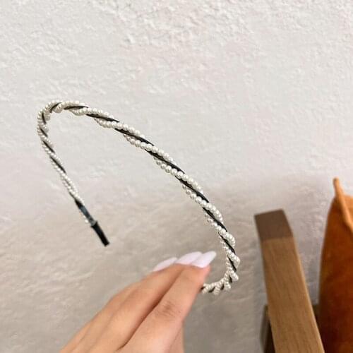 Hot Korean Imitiation Pearls Hairband Elegant Headband Hair Accessories Women Headband Wedding Party Bridal Hair Hoop