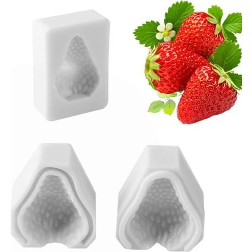 1/2PCS New Strawberry Cake Silicone Mold Fondant Sugarcraft Mould Kitchen Baking & Pastry Tools DIY Candy Clay Mold Eco-friendly