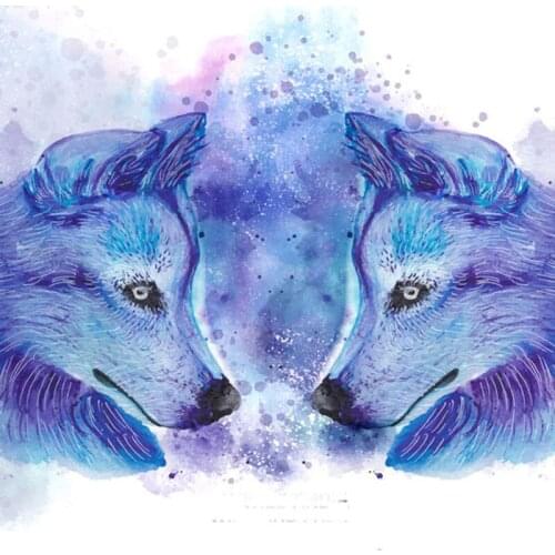 5d-Diamond-Painting Wolf Diamond Embroidery Animal Diamond Cross Stitch Europe Home Decor Round landscape Resin Pictures