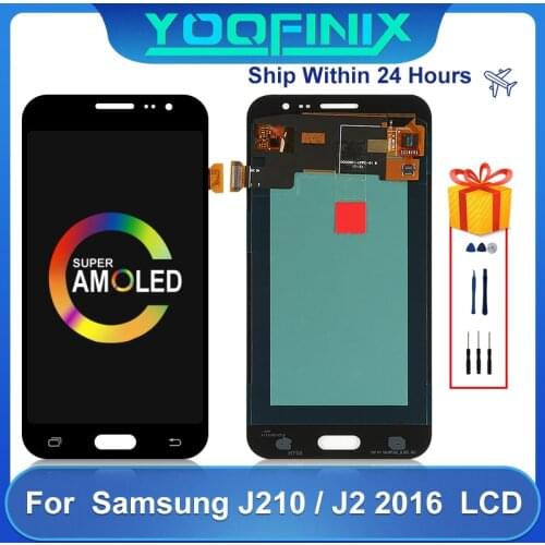 AMOLED For Samsung Galaxy J2 2016 LCD SM-J210F J210G J210H SM-J210 Display LCD Touch Screen Digitizer Display Replacement Parts