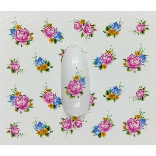 B08 Embossed Nail Sticker Flower Adhesive DIY Manicure Slider Nail Art Tips Decorations Decals