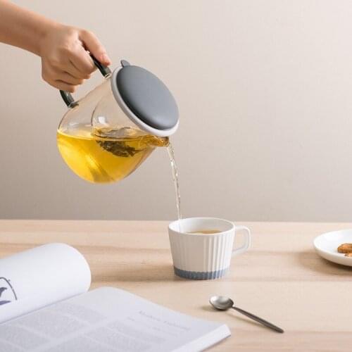 Household Glass Teapot High Temperature Resistant Filter Tea Cup with Lid Handle Tea Maker Heating Teapot Glass Tea Set for Home