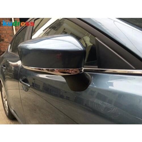 For Mazda 2 Demio DJ Hatchback 5door 2014-2018 Car Backup RearView Mirror Protection Strips Trim Cover Sticker Accessories