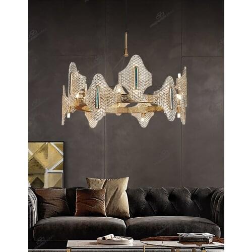 Living room chandelier post-modern luxury high-end restaurant light in the bedroom personality design soft outfit lamps
