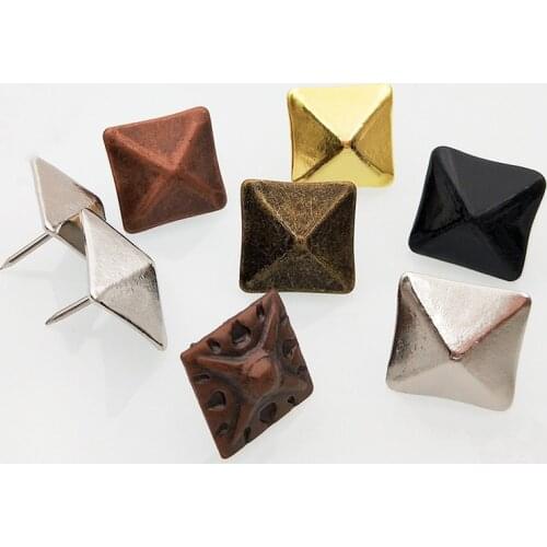 100pcs Bronze Nail Upholstery Decorative Tacks Nails Antique Jewelr Decor Sofa Square Nails Urniture Hardware Accessories