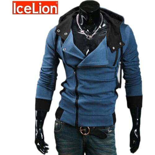 IceLion 2021 Zipper Cardigan Hoodies Men Fashion Hooded Sweatshirts Spring Spring Sportswear Long Sleeve Slim Tracksuit Jacket