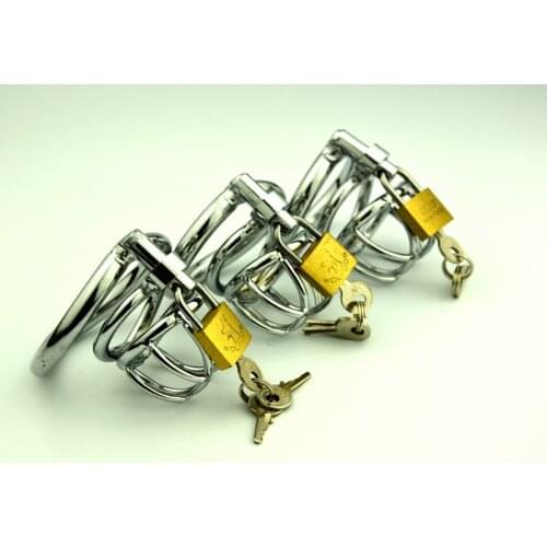 Stainless Steel Small Chastity Men Cage Metal Large Cock Cage Lock Sleeve For Penis Ring Male Bdsm Bandage Sex Toys for Men