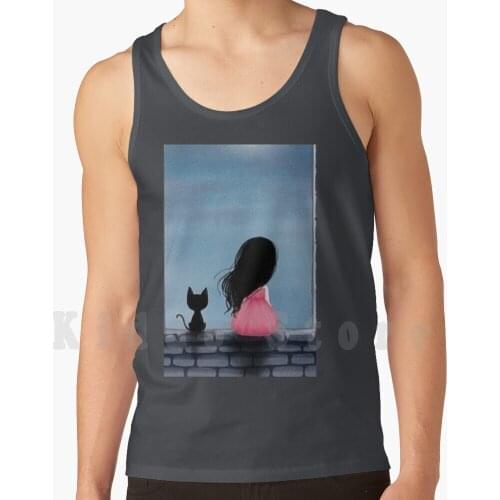 How Pretty My Kitty tank tops vest sleeveless Cats Girls Landscapes Childish Beautiful Tenderness Tender Cut Baby Moon