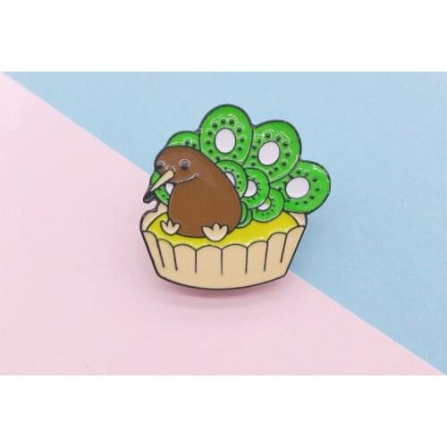 Cartoon Fun Animal Peacock Bird Chicken Enamel Brooch Alloy Badge Denim Clothes Bag Pin Cute Jewelry Gift For Friends