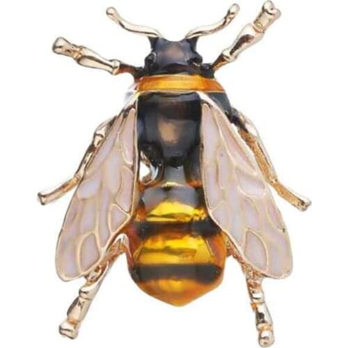 Enamel Bumblebee Brooches Men Womens Yellow Bee Insect Brooch Christmas Gift Broche Banquet Pins