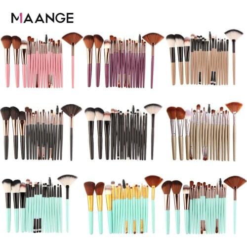 MAANGE 18PCS Makeup Brushes Set Eye Shadow Foundation Powder Eyeliner Eyelash Lip Make Up Brush Cosmetic Beauty Tool Kit