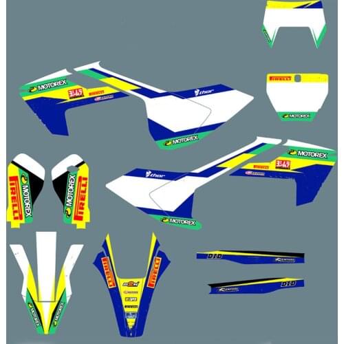 For Husqvarna TC FC 2014 2015 150 250 300 350 400 450 customized numbers Graphics Delcas Stickers For Husqvarna TE FE 2014-2016