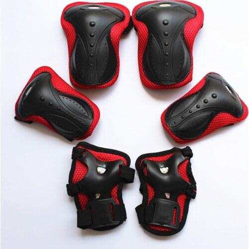 Hot 1set(6pc) Adult Knee Pads Braces Elbow Wrist Support Knee Guard For Biking Roller Skating Skateboarding Paintball Protection